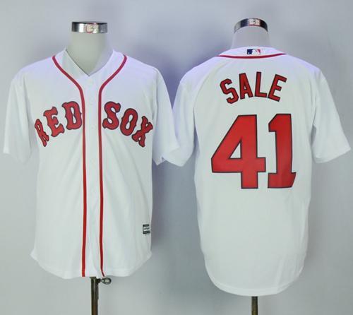 Red Sox #41 Chris Sale White New Cool Base Stitched MLB Jersey